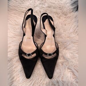 Christian Louboutin heels with sparkly belt